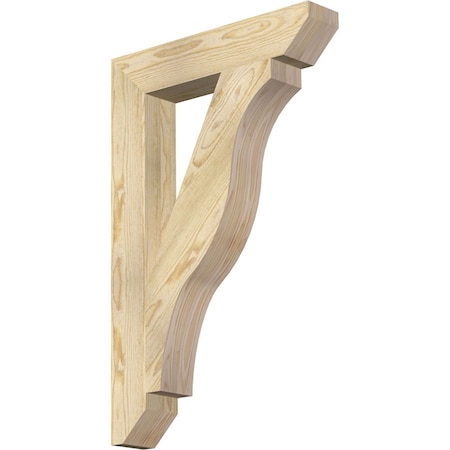 Ekena Millwork Funston Slat Rough Sawn Bracket, Douglas Fir, 4"W x 22"D x 34"H BKT04X22X34FST06RDF